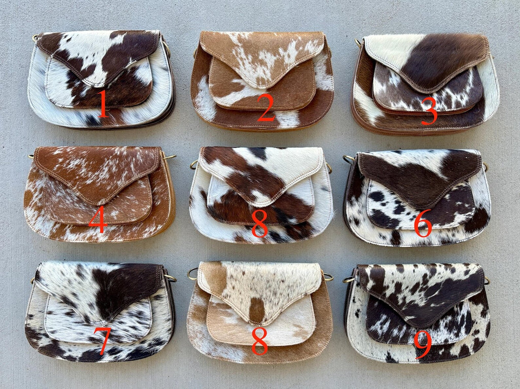 Cowhide Crossbody Bag Western Leather Festival Purse Cowgirl Gifts