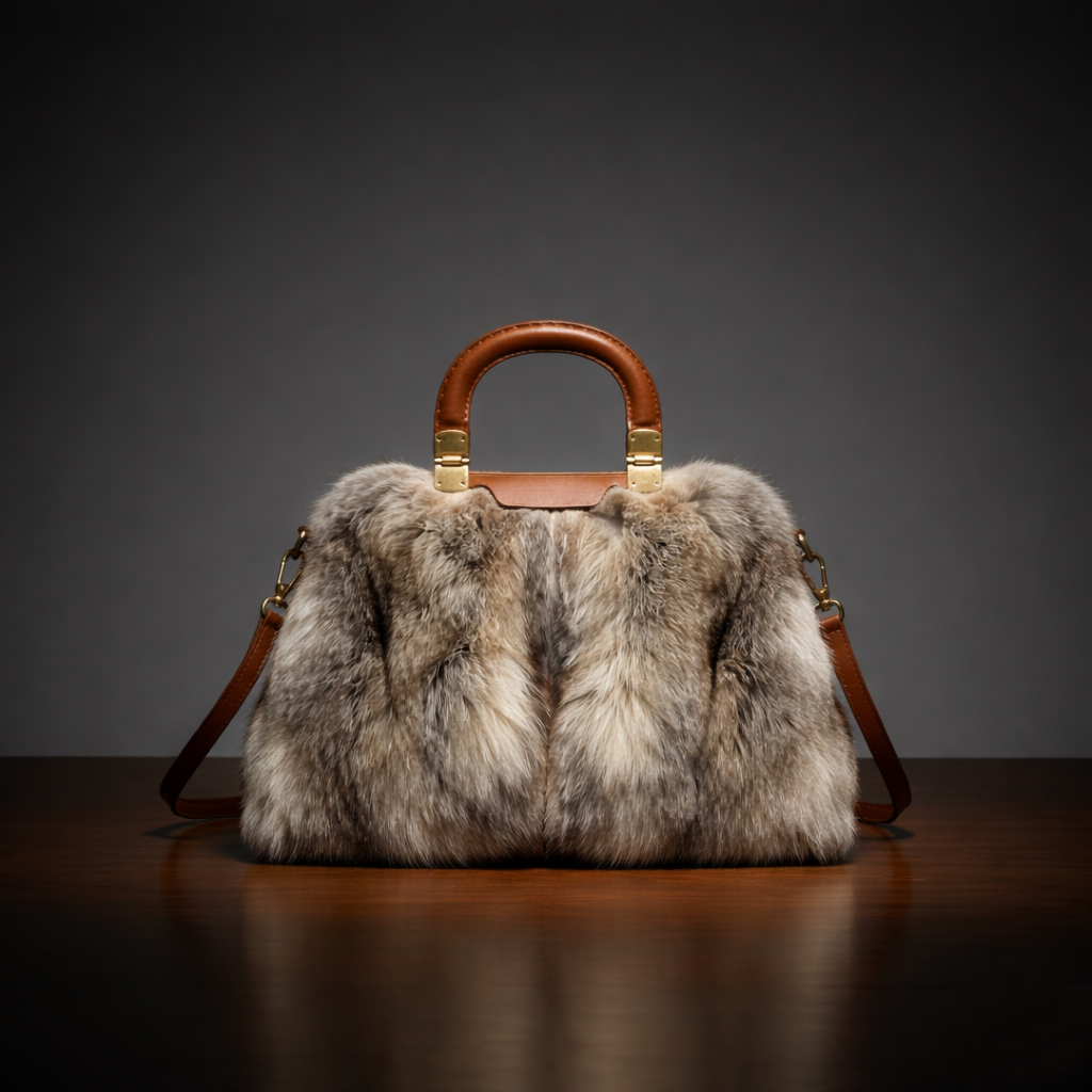 Luxury Natural Real Silver Fox Fur Jacket For Women + FREE BAG Order Now