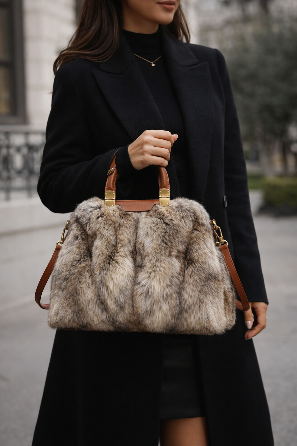 Luxury Natural Real Silver Fox Fur Jacket For Women + FREE BAG Order Now