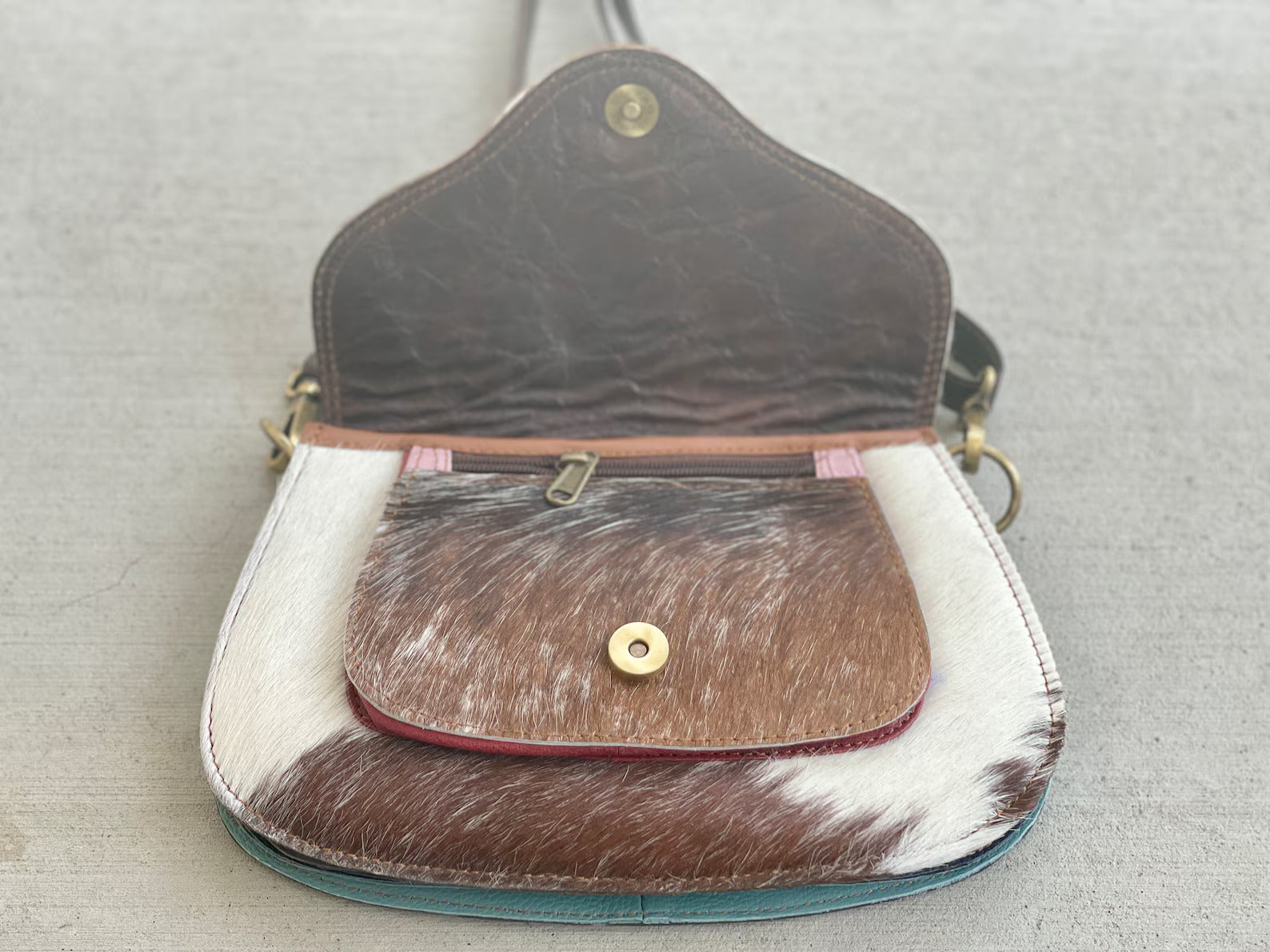 Cowhide Crossbody Bag Western Leather Festival Purse Cowgirl Gifts