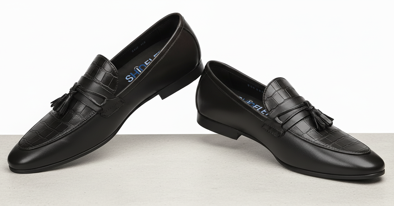 Professional man wearing ShineLetFootwear tassel formal shoes